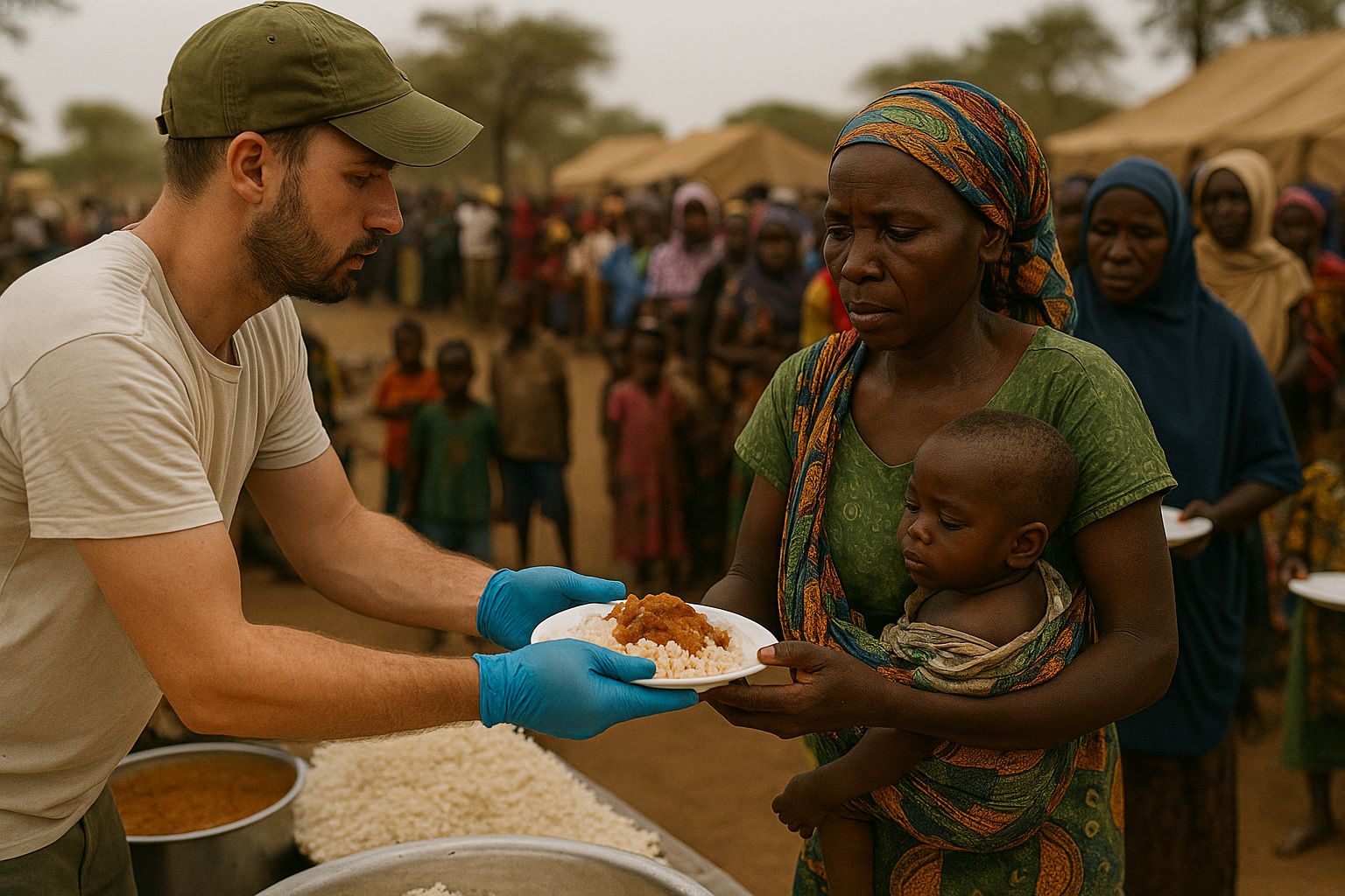Distribrution alimentaire à Komanda